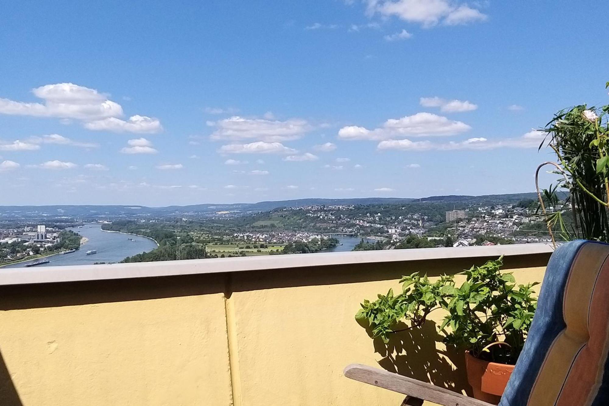 Rheinblick Am Rheinsteig Zur Festung Ehrenbreitstein Mit Balkon Und Sauna Urbar  Eksteriør billede